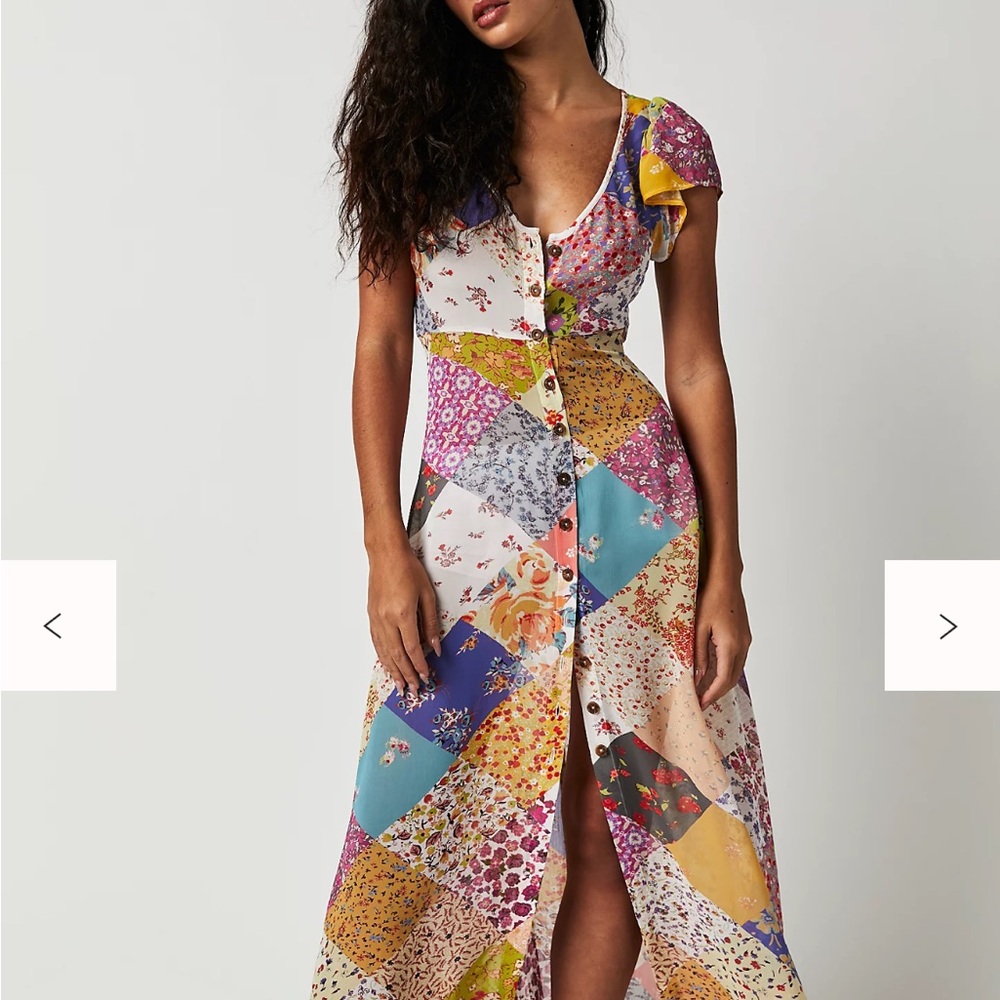 Free People Dixie Maxi Patchwork Dress